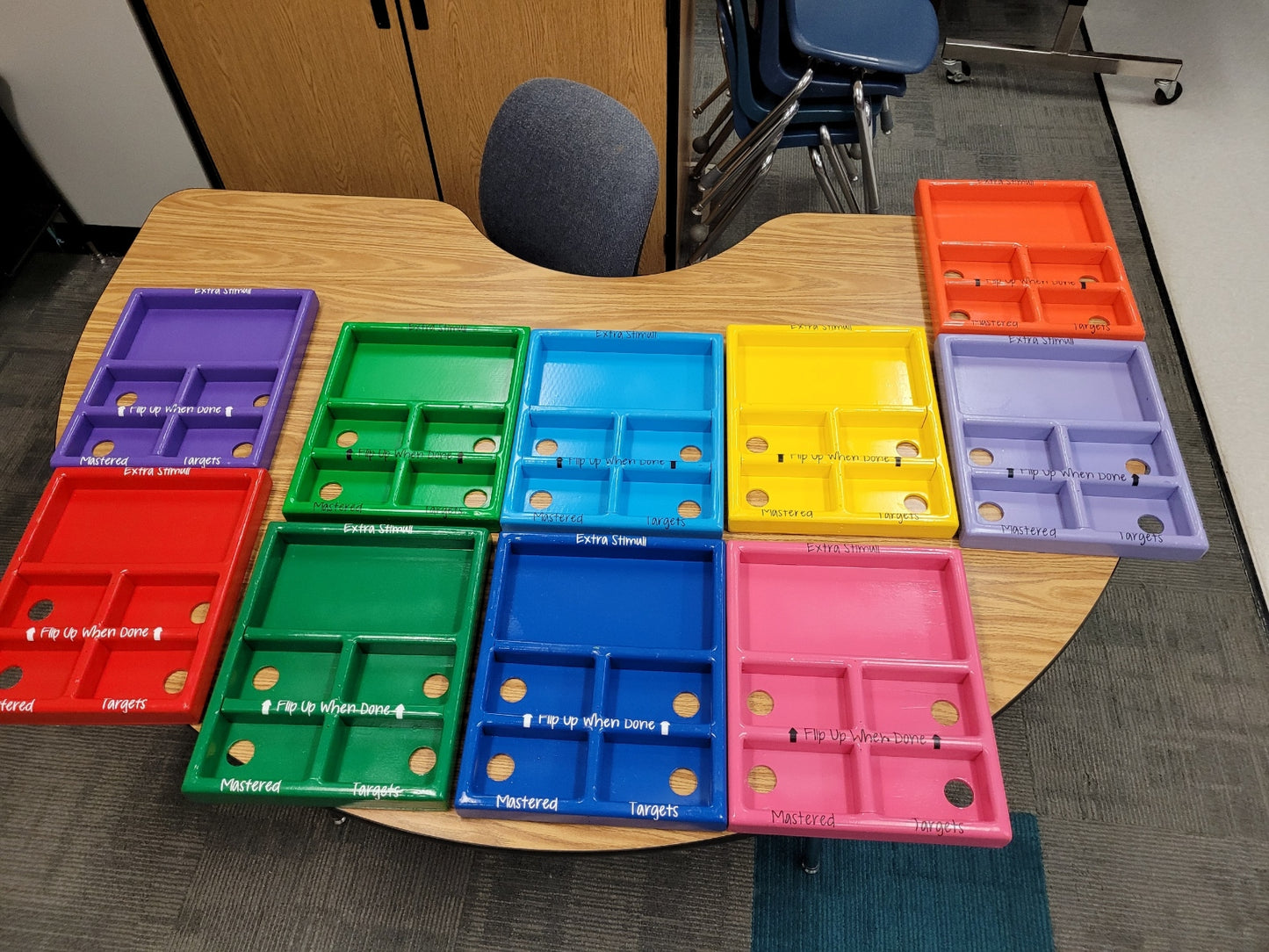 Card sort trays